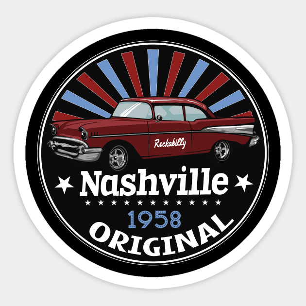 Nashville roadcar original Sticker by yukiotanaka